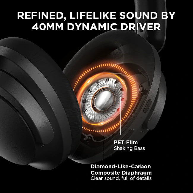1MORE kabellose SonoFlow-Kopfhörer mit aktiver Geräuschunterdrückung