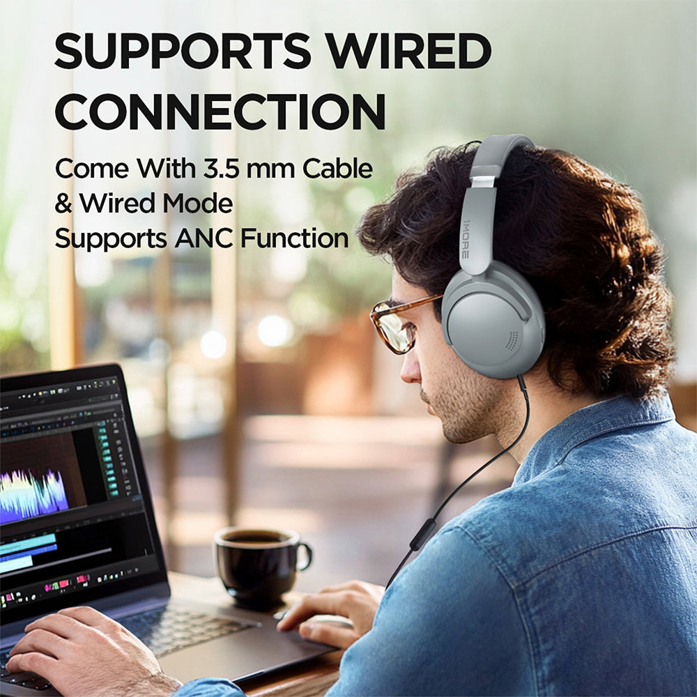 1MORE SonoFlow Pro Wireless ANC Over-Ear-Kopfhörer Silber